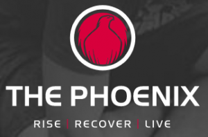 logo of the Phoenix. Rise. Recover. Live