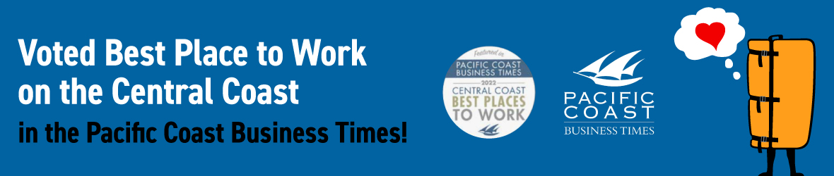 Voted best place to work on the central coast in the pacific coast business times! Pacific coast business times logo. The pad logo