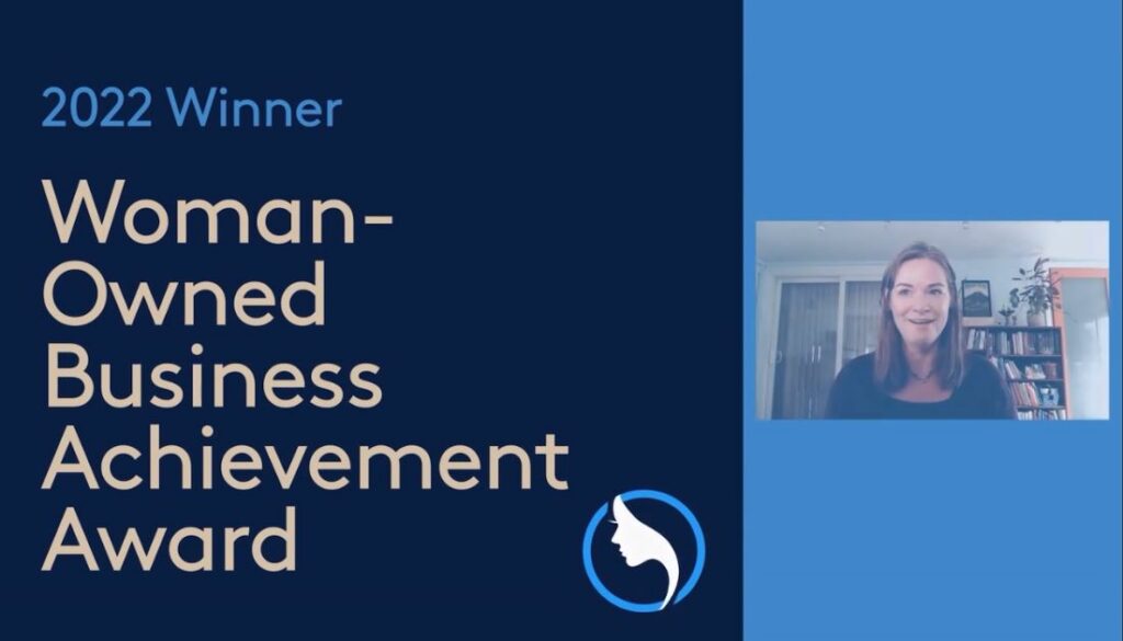 Kristin Horowitz, 2022 winner, Woman-owned business achievement award. The Pad Climbing