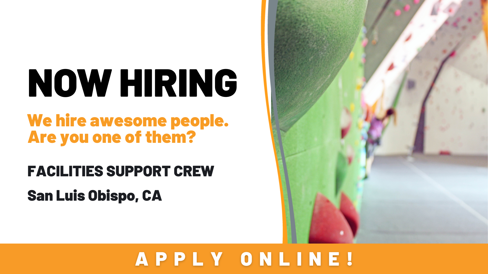 HELP WANTED NOW HIRING FACILITIES SUPPORT CREW